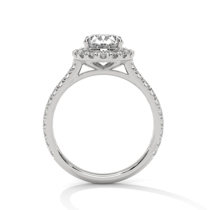 2 Carat Solitaire Oval Shape Lab Diamond Wedding Ring
