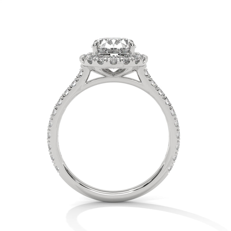 2 Carat Solitaire Oval Shape Lab Diamond Wedding Ring
