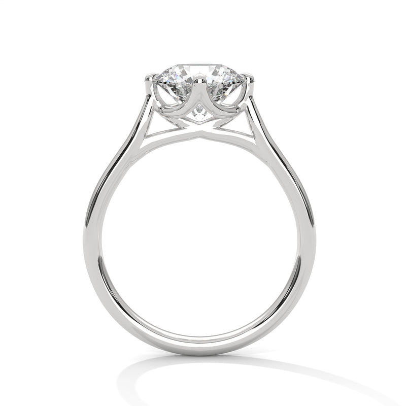 Promise Simple Ring in 2 Carat Round Lab Diamond