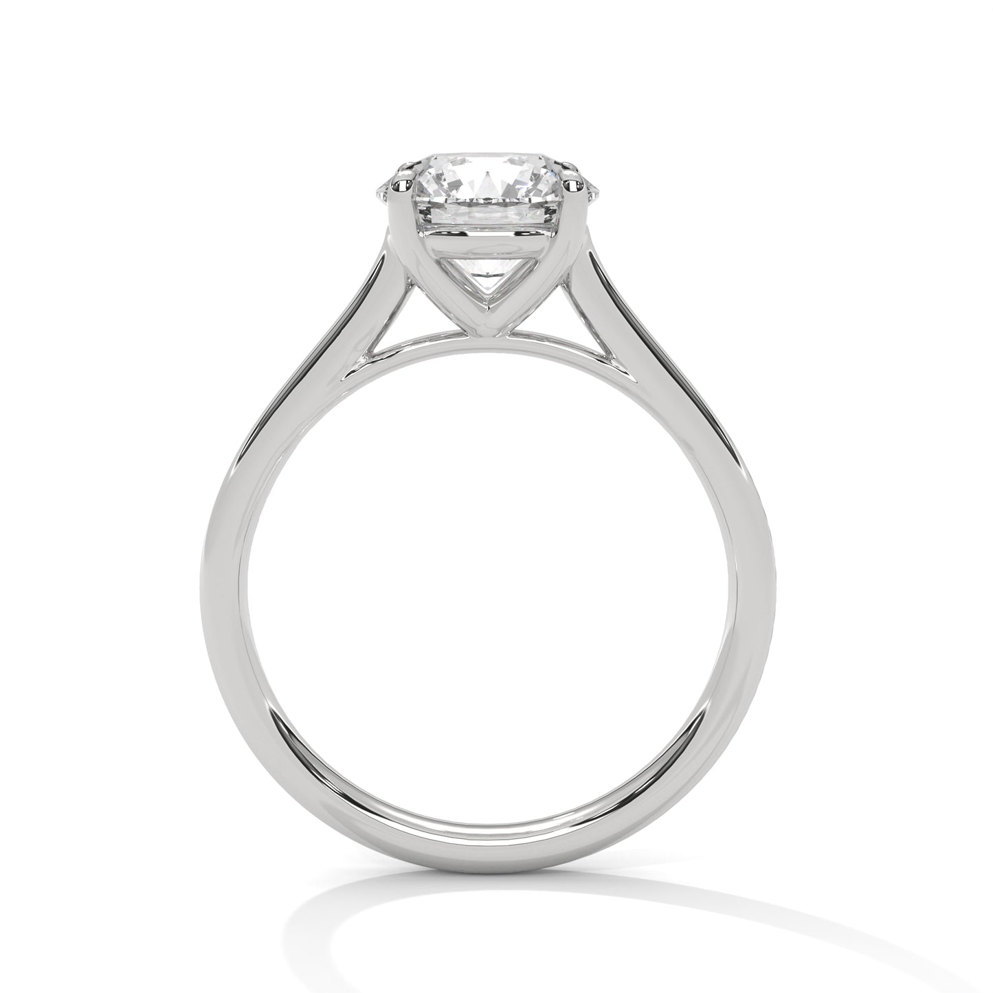 Solitaire 2 Carat Round Lab Diamond Engagement Ring