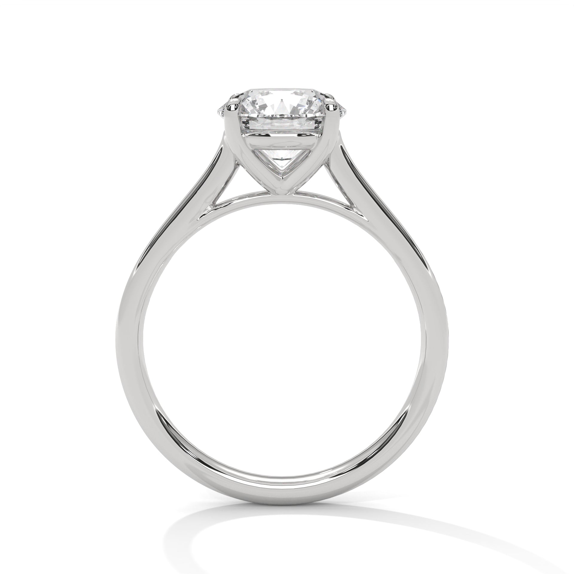 Solitaire 2 Carat Round Lab Diamond Engagement Ring