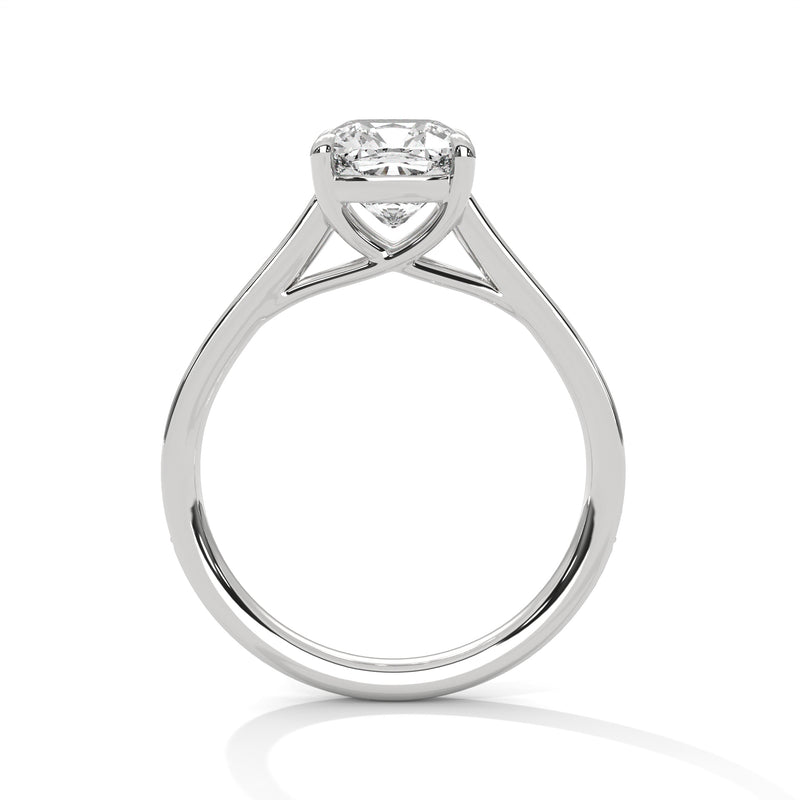 Seductive 2 Carat Cushion Solitaire Lab Diamond Ring