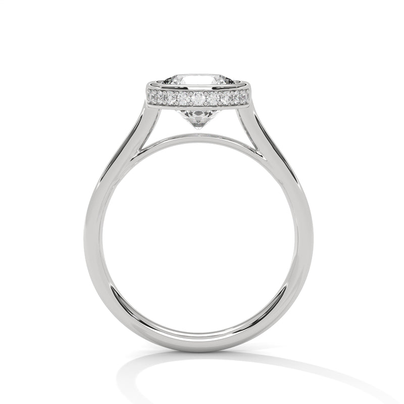 Cathedral Circlet 2 Carat Round Solitaire Lab Diamond Engagement Ring