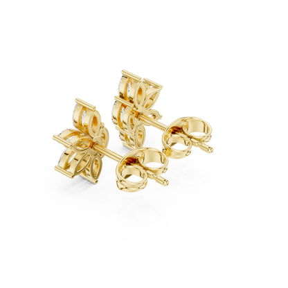 Four Petals Super Sparkling Lab Diamond Earrings