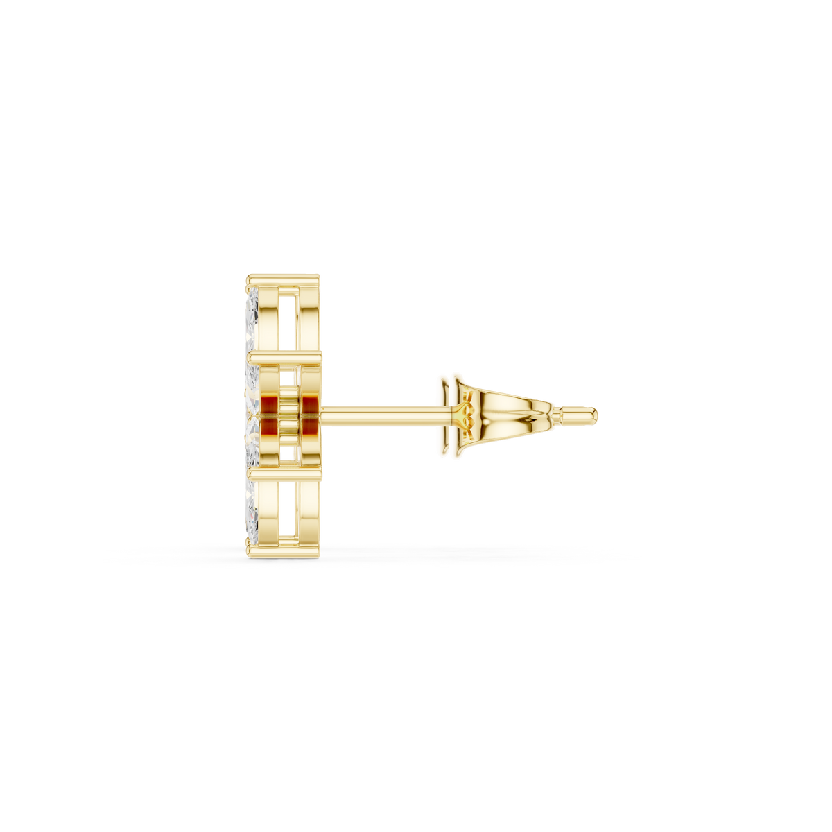 Four Petals Super Sparkling Lab Diamond Earrings