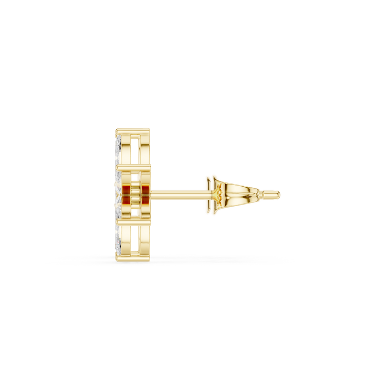 Four Petals Super Sparkling Lab Diamond Earrings