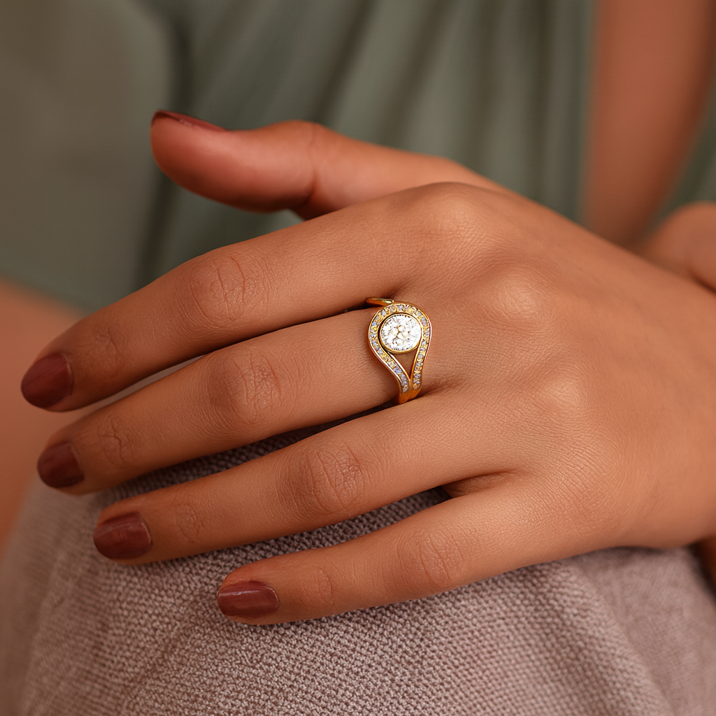 Antique Classic Round Halo Engagement Ring For Women in 2 Carat Lab Diamond