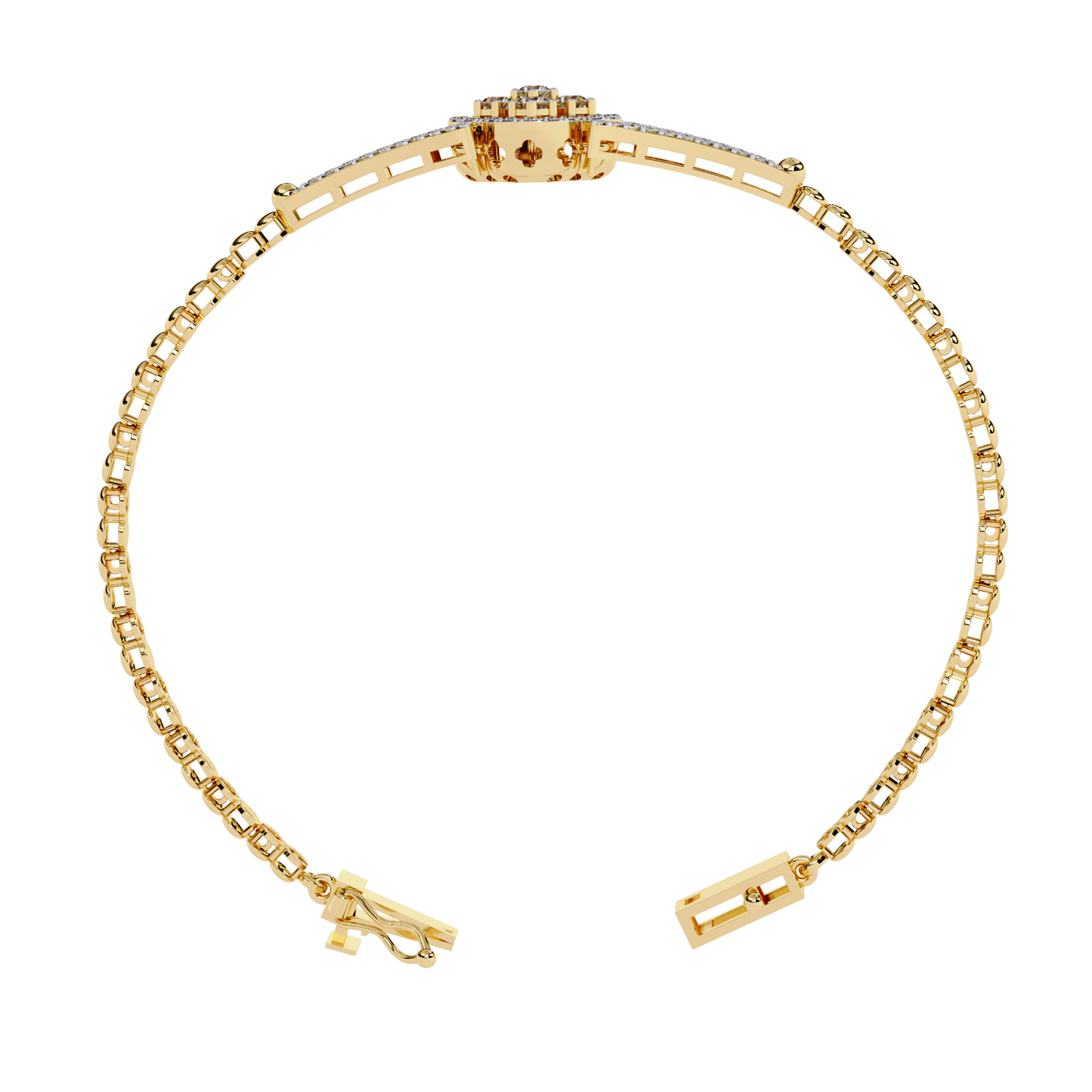 Dazzling Bloom Lab Diamond Bracelet – Luxe Floral Tennis Style for Women