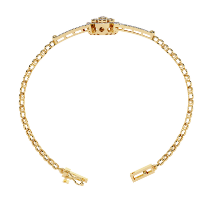 Dazzling Bloom Lab Diamond Bracelet – Luxe Floral Tennis Style for Women