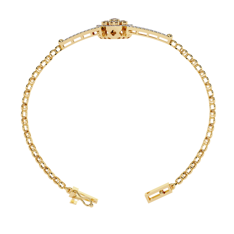 Dazzling Bloom Lab Diamond Bracelet – Luxe Floral Tennis Style for Women