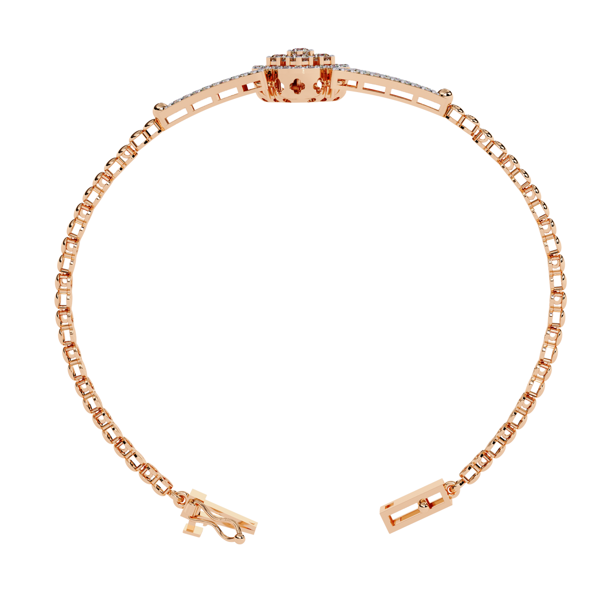Dazzling Bloom Lab Diamond Bracelet – Luxe Floral Tennis Style for Women