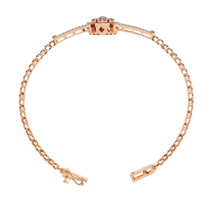 Dazzling Bloom Lab Diamond Bracelet – Luxe Floral Tennis Style for Women