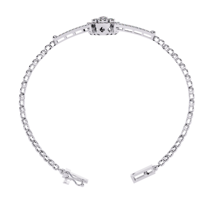 Dazzling Bloom Lab Diamond Bracelet – Luxe Floral Tennis Style for Women