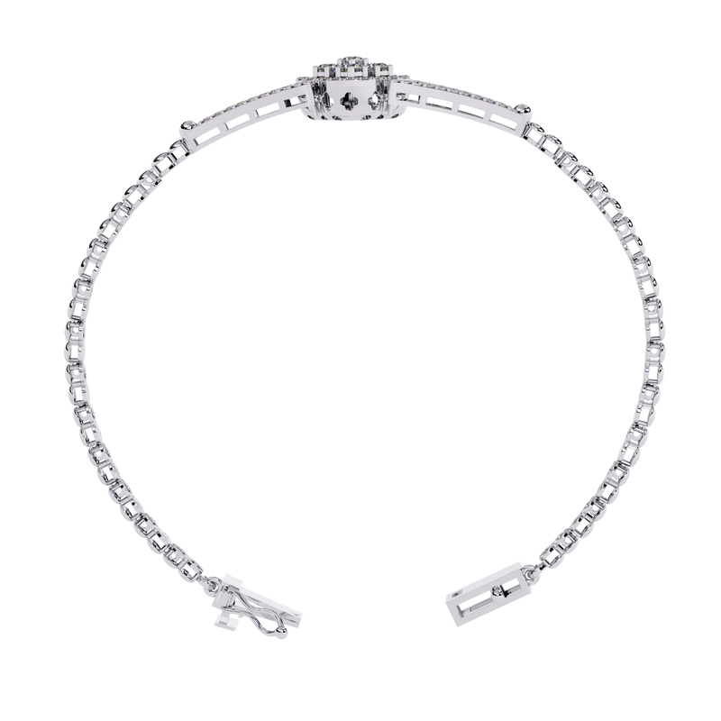 Dazzling Bloom Lab Diamond Bracelet – Luxe Floral Tennis Style for Women