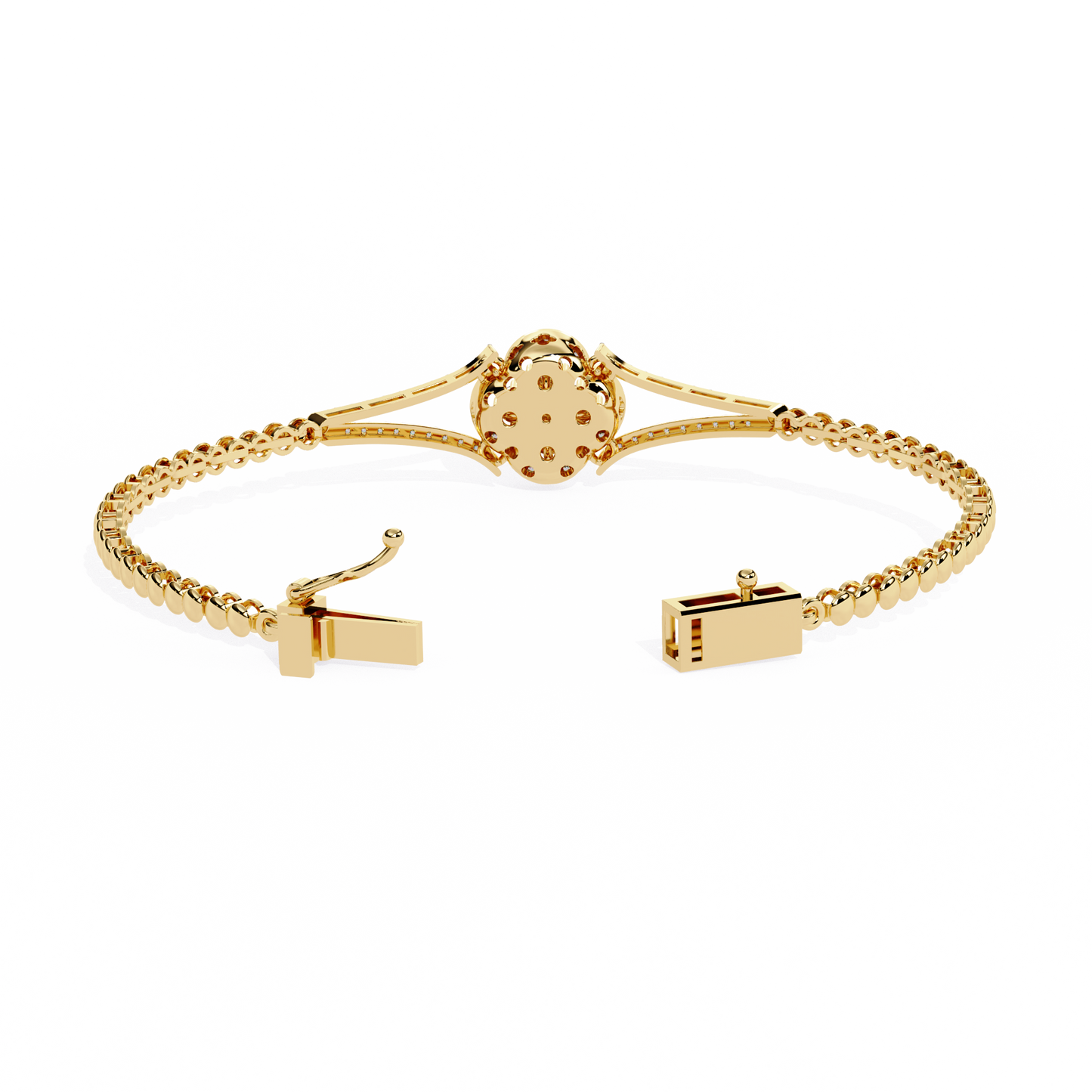 Dazzling Bloom Lab Diamond Bracelet – Luxe Floral Tennis Style for Women