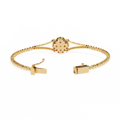 Dazzling Bloom Lab Diamond Bracelet – Luxe Floral Tennis Style for Women