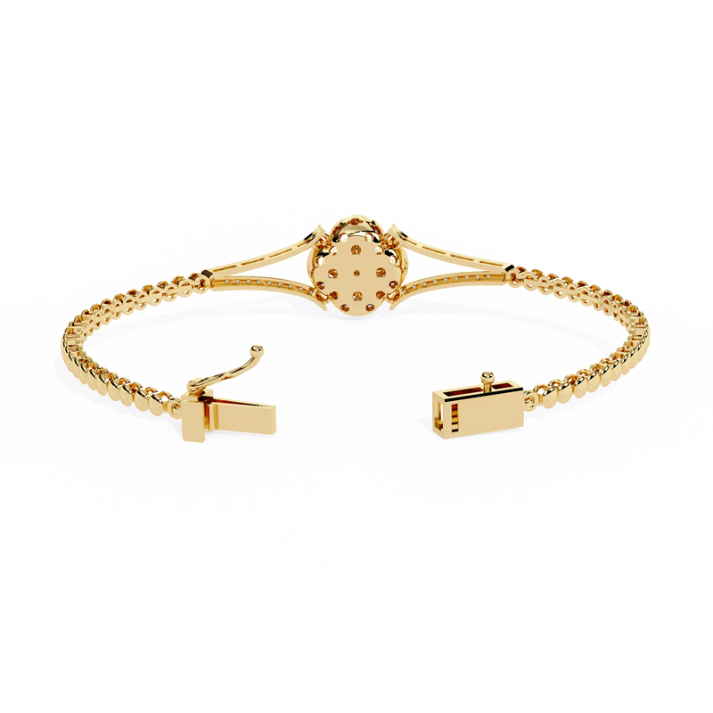 Dazzling Bloom Lab Diamond Bracelet – Luxe Floral Tennis Style for Women