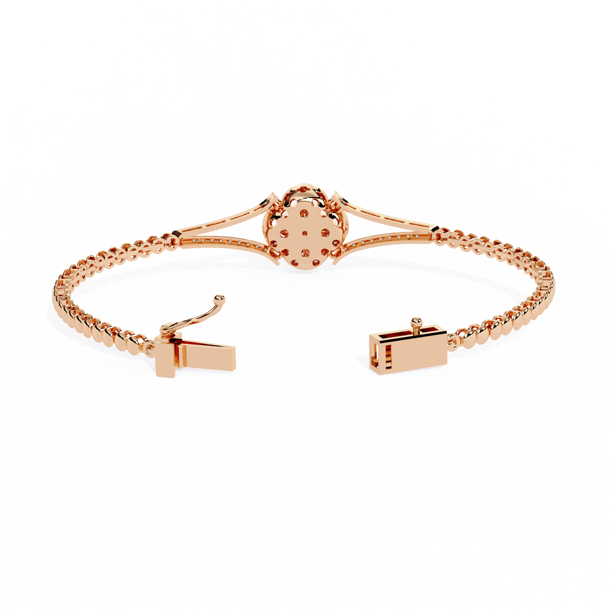 Dazzling Bloom Lab Diamond Bracelet – Luxe Floral Tennis Style for Women