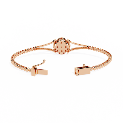 Dazzling Bloom Lab Diamond Bracelet – Luxe Floral Tennis Style for Women