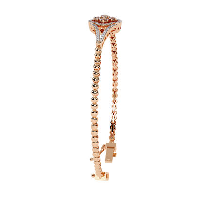 Dazzling Bloom Lab Diamond Bracelet – Luxe Floral Tennis Style for Women