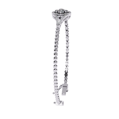 Dazzling Bloom Lab Diamond Bracelet – Luxe Floral Tennis Style for Women