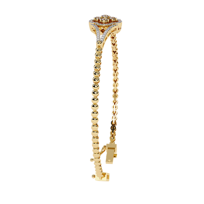 Dazzling Bloom Lab Diamond Bracelet – Luxe Floral Tennis Style for Women