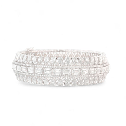 Classic Sparkling Festive Lab Diamond Bangle For Women & Gifting