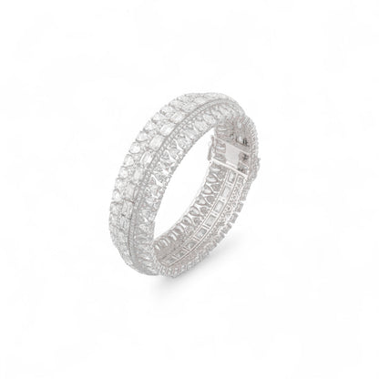 Classic Sparkling Festive Lab Diamond Bangle For Women & Gifting