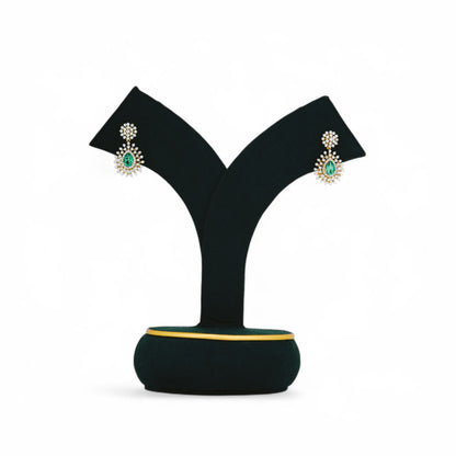 Elegant Captivating Lab Diamond Green Earring For Women