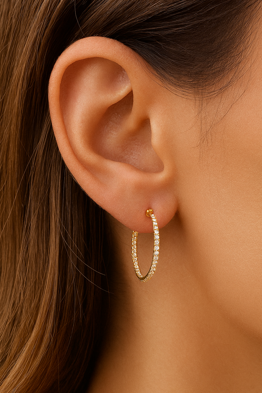 EverGlow – Lab Created Diamond Hoop Earrings for Women