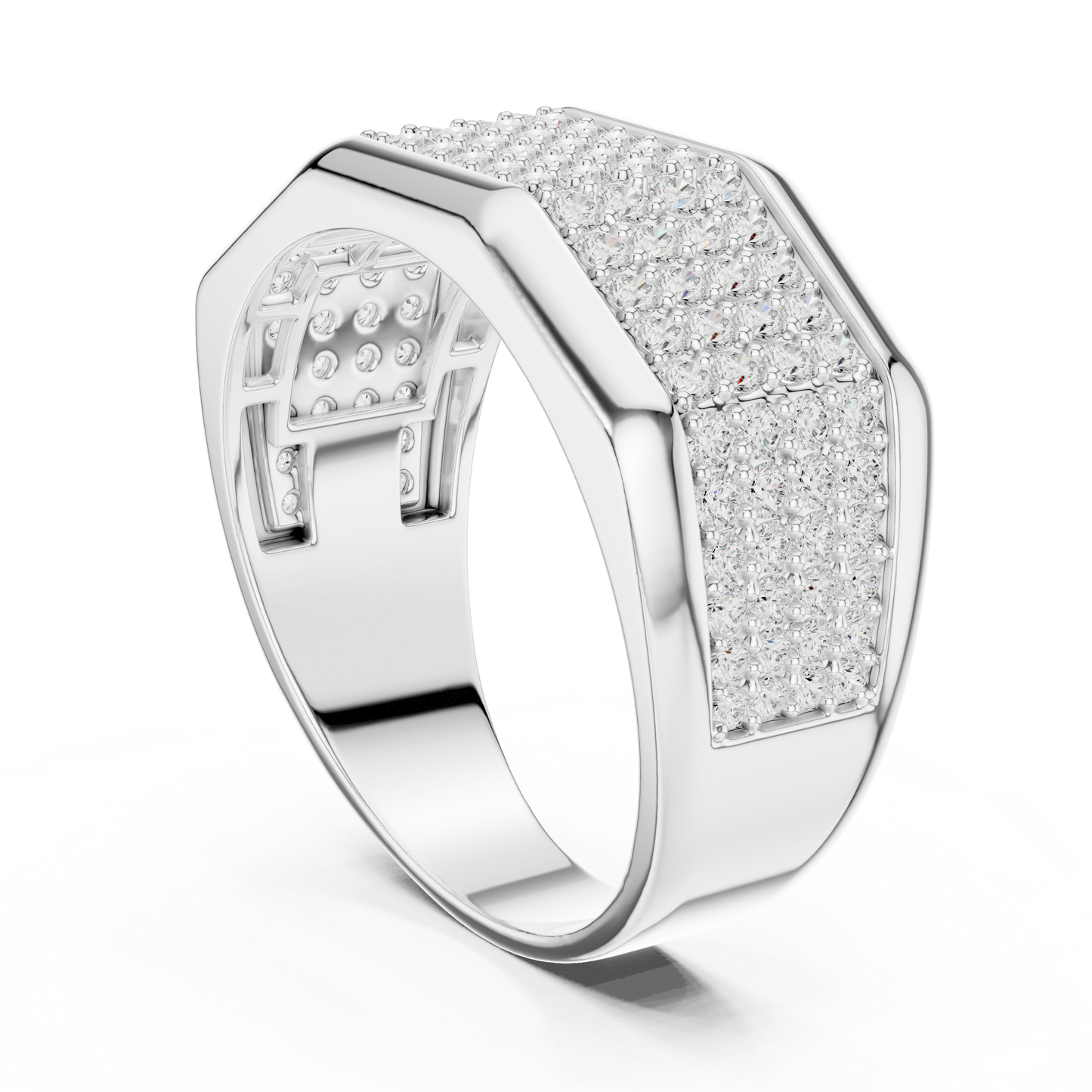 Men's Premium Lab Diamond Studded Statement Ring