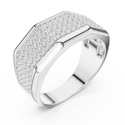 Men's Premium Lab Diamond Studded Statement Ring
