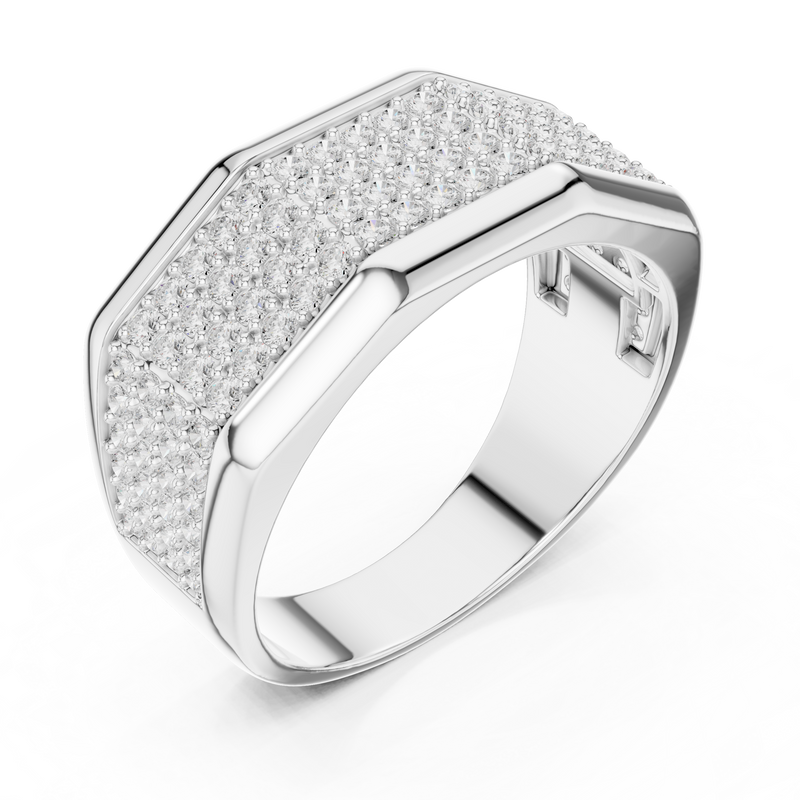 Men's Premium Lab Diamond Studded Statement Ring