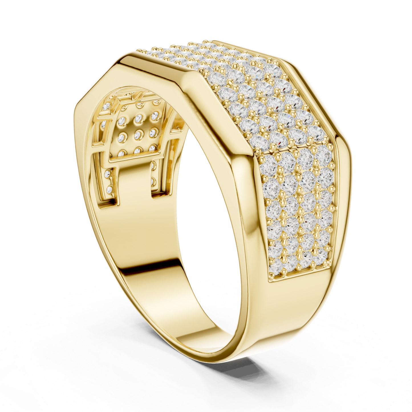 Men's Premium Lab Diamond Studded Statement Ring