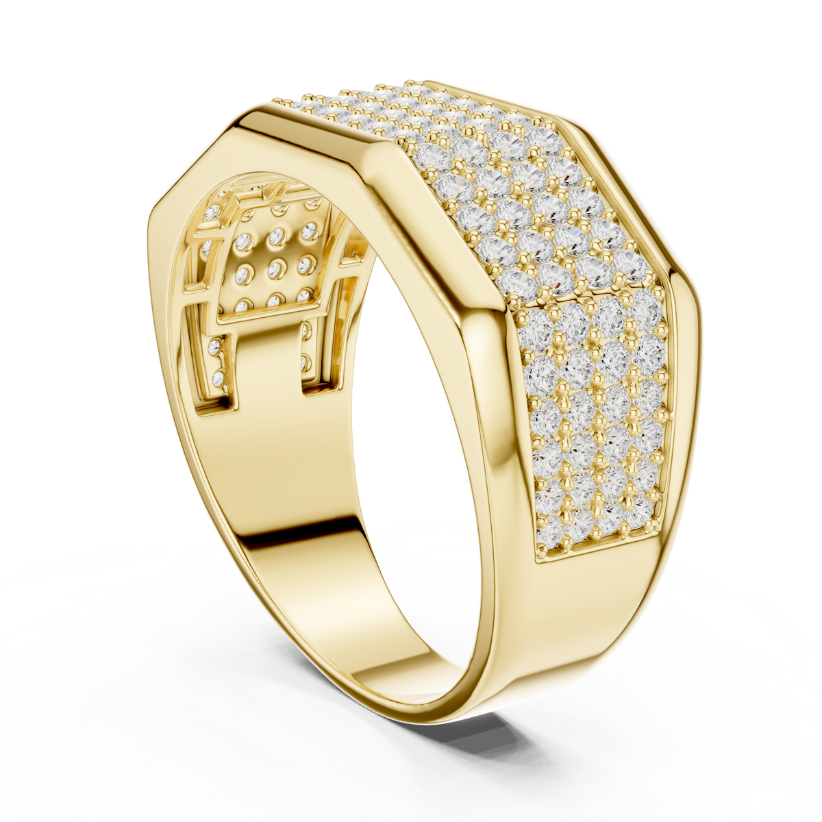 Men's Premium Lab Diamond Studded Statement Ring