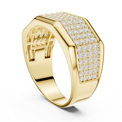 Men's Premium Lab Diamond Studded Statement Ring
