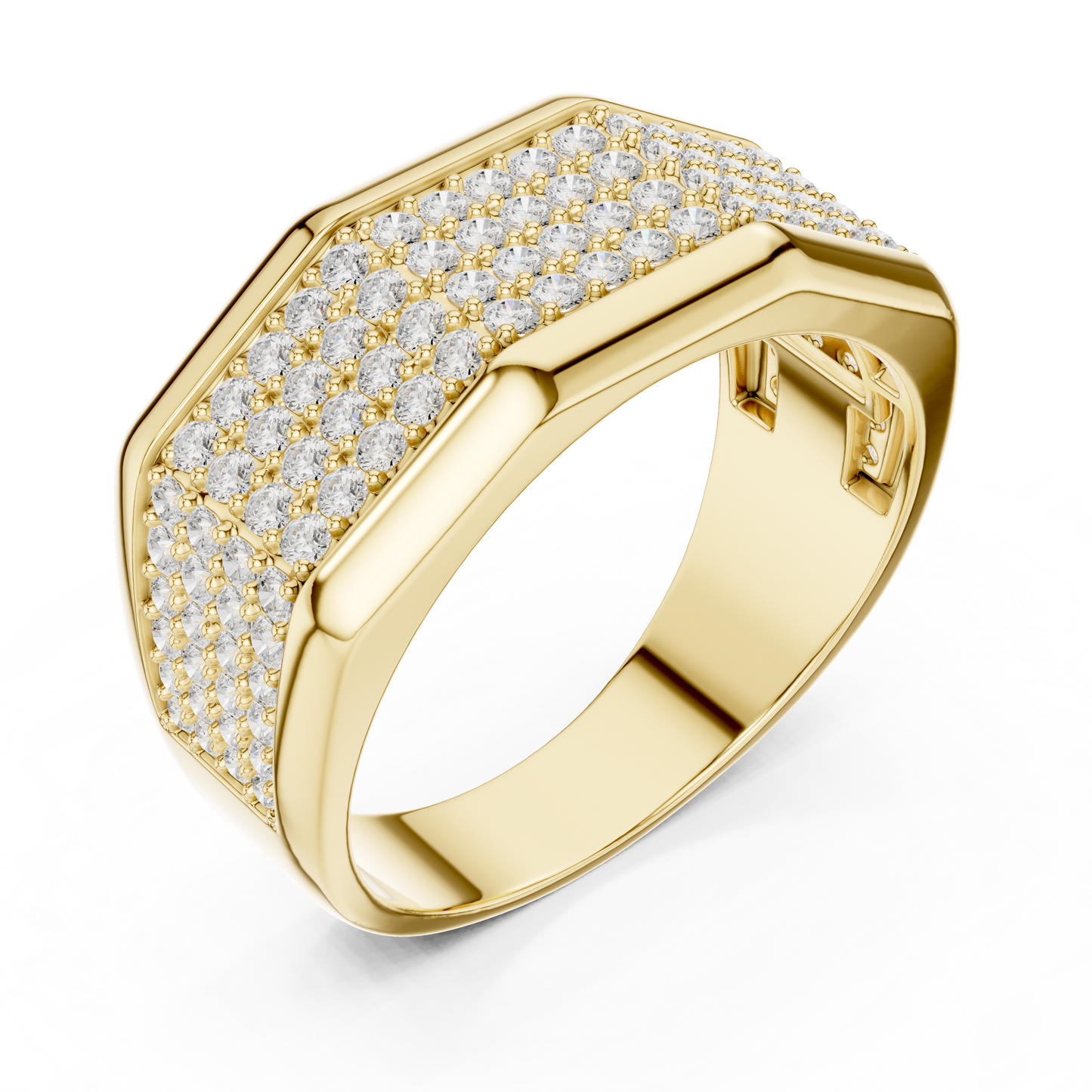 Men's Premium Lab Diamond Studded Statement Ring