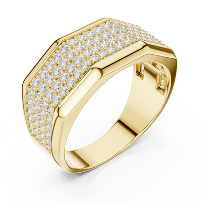 Men's Premium Lab Diamond Studded Statement Ring