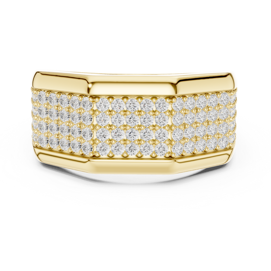 Men's Premium Lab Diamond Studded Statement Ring