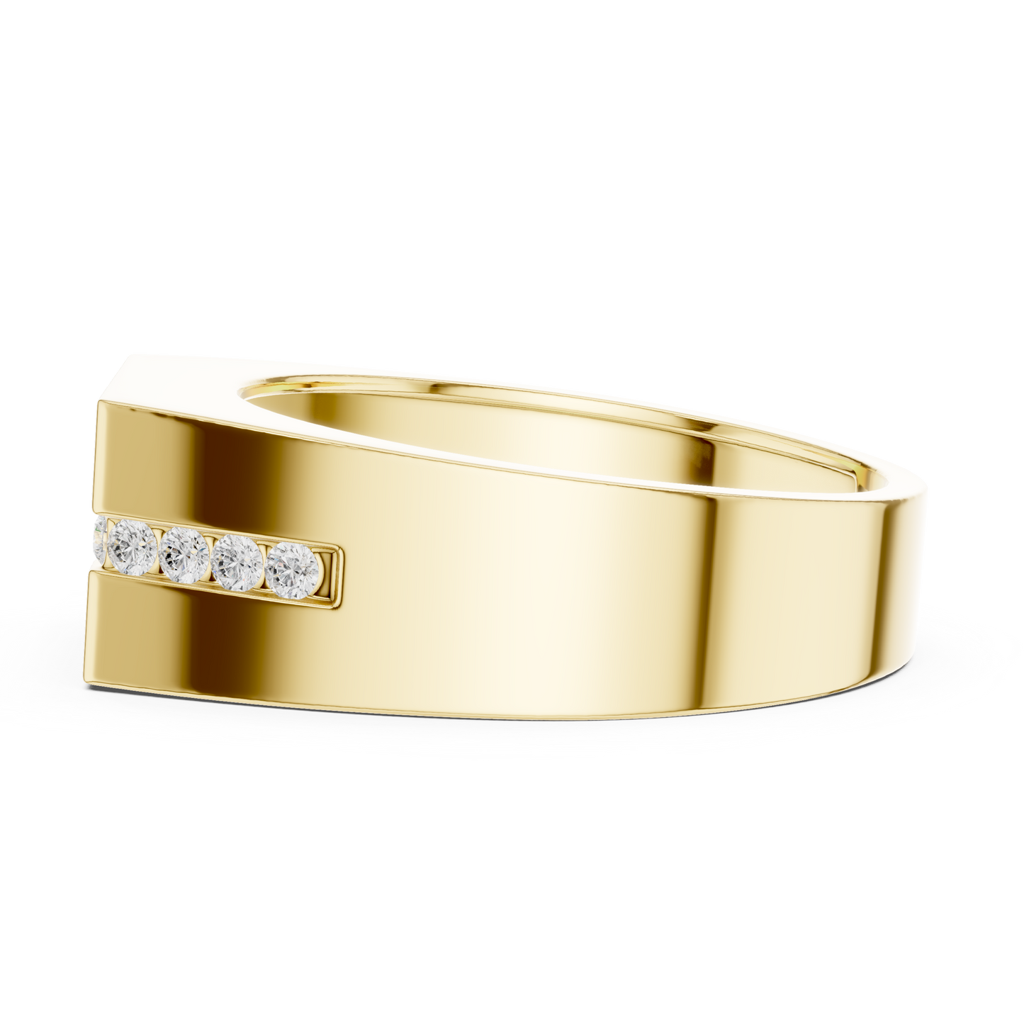 Bold Men 50 Cents Round Lab Diamond Ring