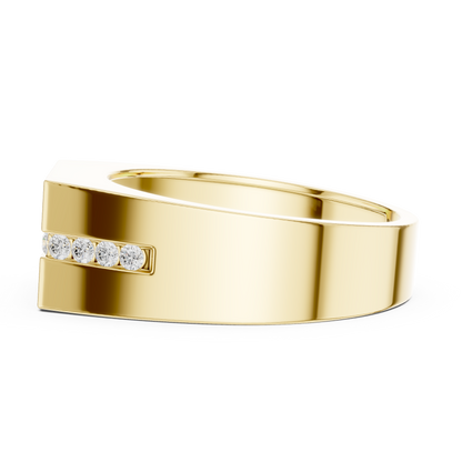 Bold Men 50 Cents Round Lab Diamond Ring