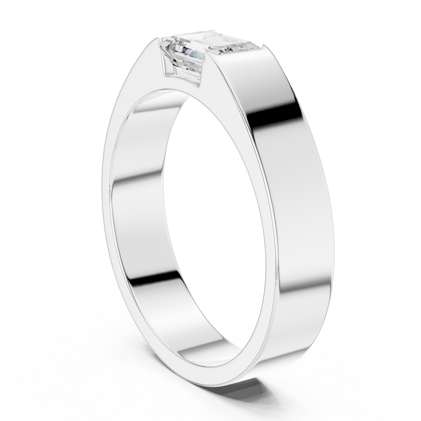 Resolute Virtue Emerald Cut 1 Carat Lab Diamond Ring for Men