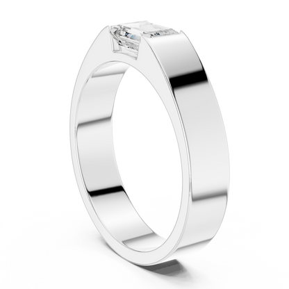 Resolute Virtue Emerald Cut 1 Carat Lab Diamond Ring for Men