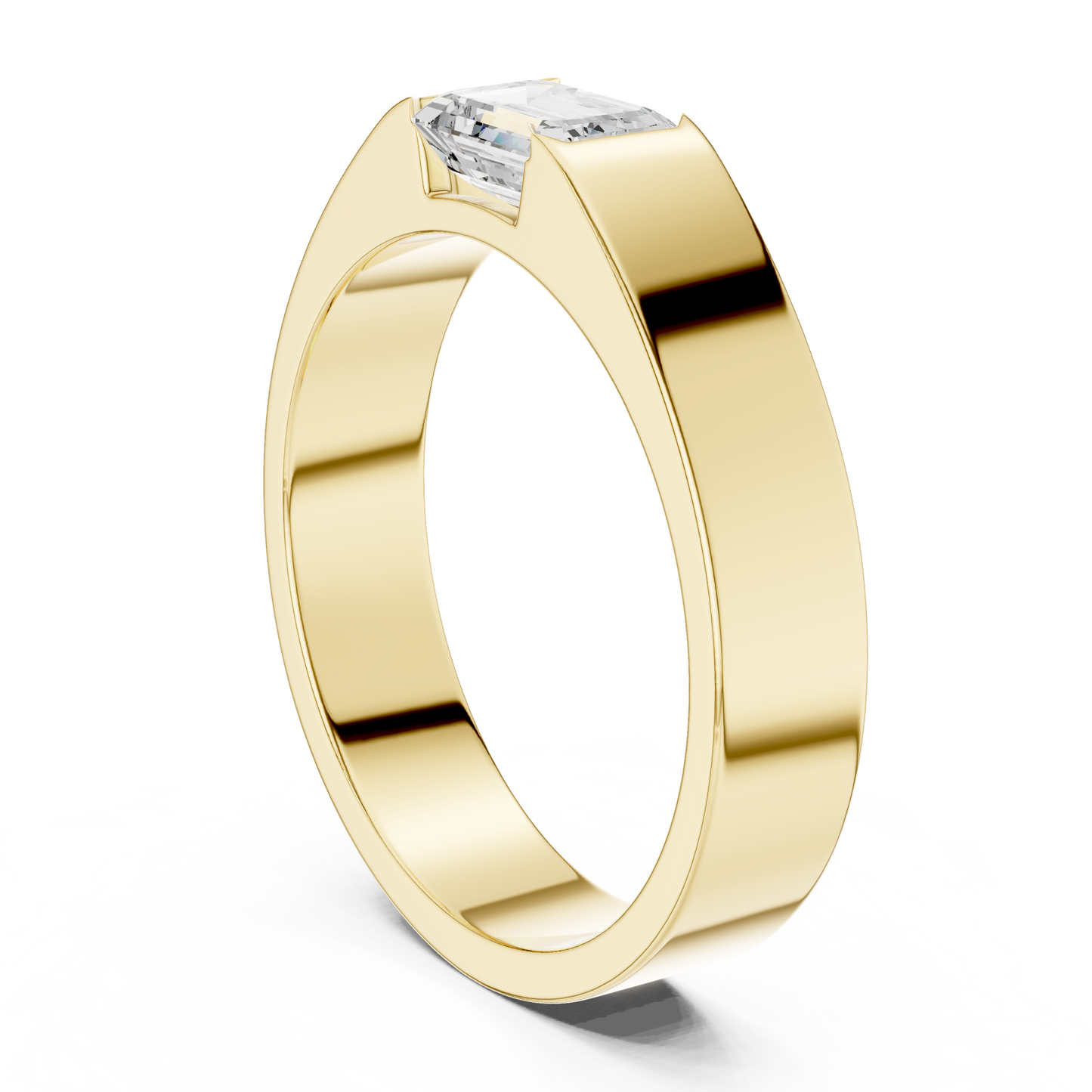 Resolute Virtue Emerald Cut 1 Carat Lab Diamond Ring for Men