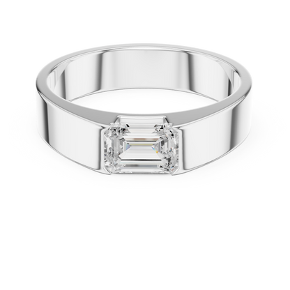 Resolute Virtue Emerald Cut 1 Carat Lab Diamond Ring for Men