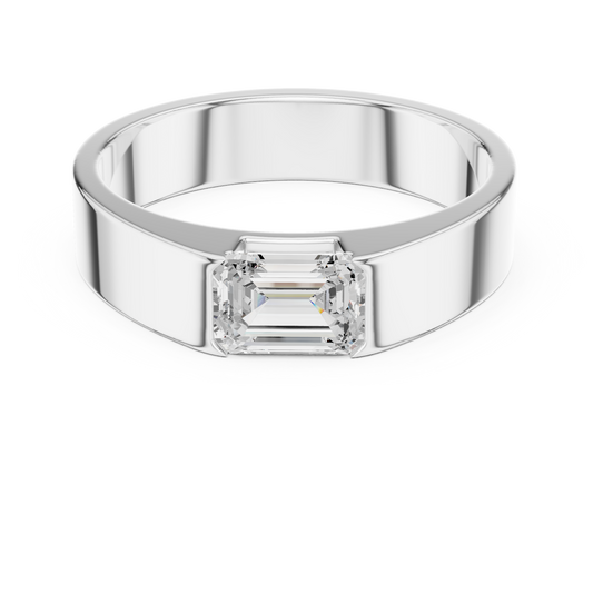 Resolute Virtue Emerald Cut 1 Carat Lab Diamond Ring for Men