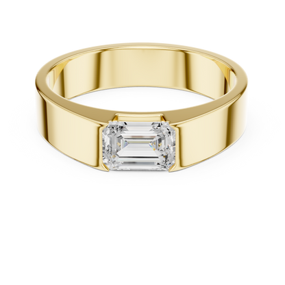 Resolute Virtue Emerald Cut 1 Carat Lab Diamond Ring for Men