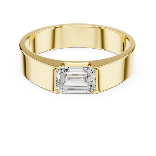 Resolute Virtue Emerald Cut 1 Carat Lab Diamond Ring for Men
