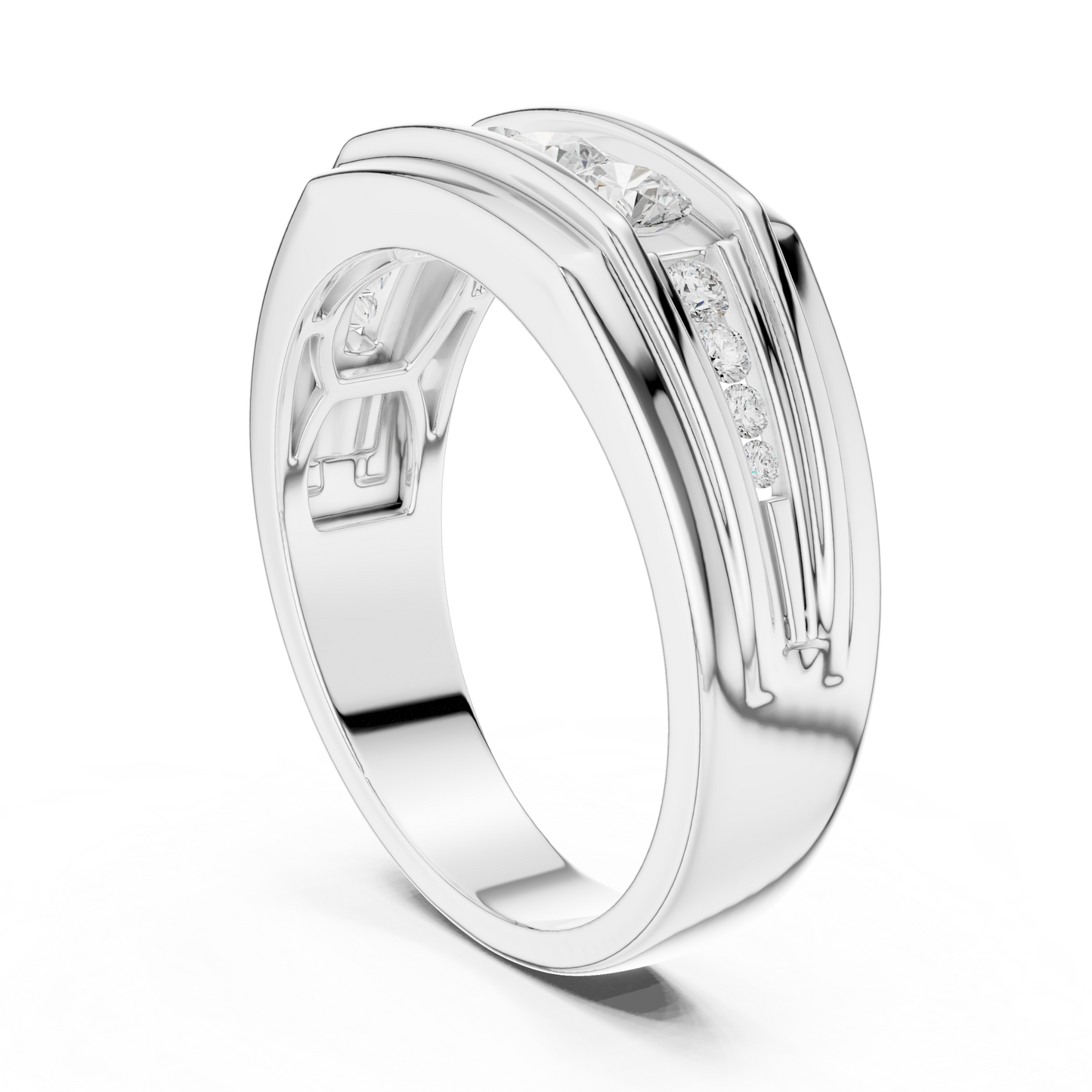 Bold & Elegant – Men’s Minimal Lab Diamond Ring
