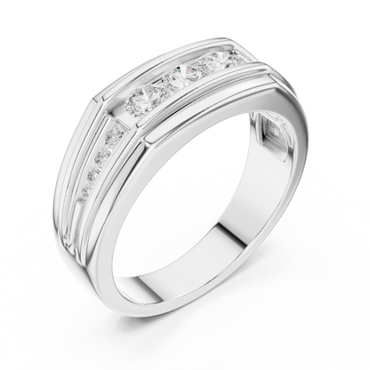 Bold & Elegant – Men’s Minimal Lab Diamond Ring
